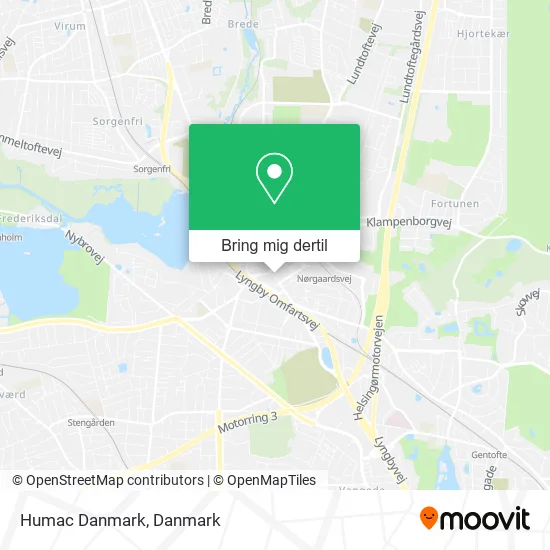 Humac Danmark kort