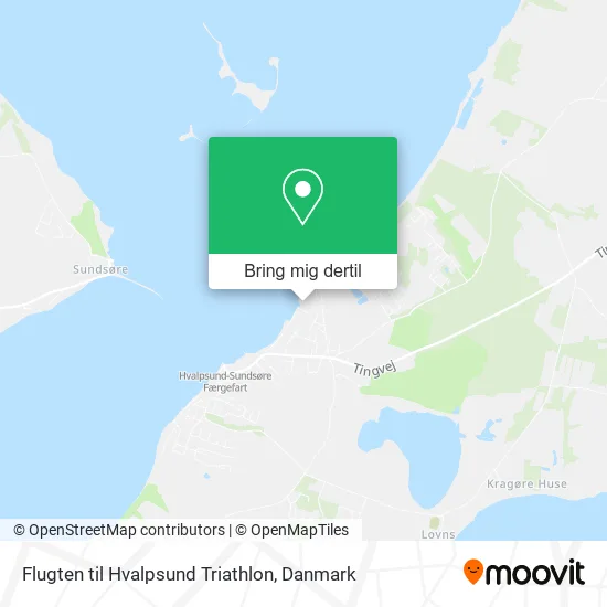 Flugten til Hvalpsund Triathlon kort
