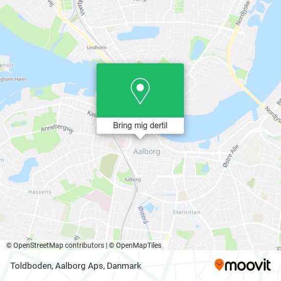 Toldboden, Aalborg Aps kort