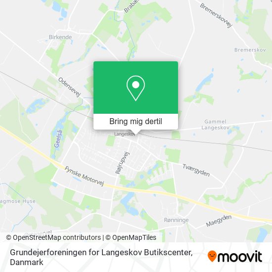 Grundejerforeningen for Langeskov Butikscenter kort