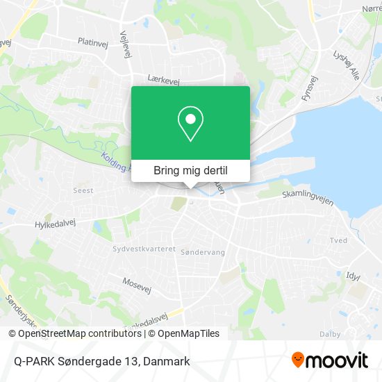 Q-PARK Søndergade 13 kort