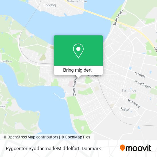 Rygcenter Syddanmark-Middelfart kort