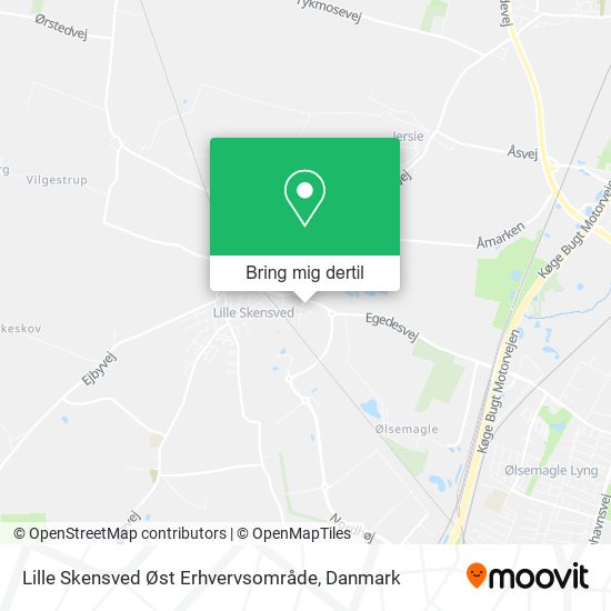 Lille Skensved Øst Erhvervsområde kort
