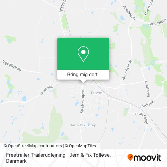 Freetrailer Trailerudlejning - Jem & Fix Tølløse kort