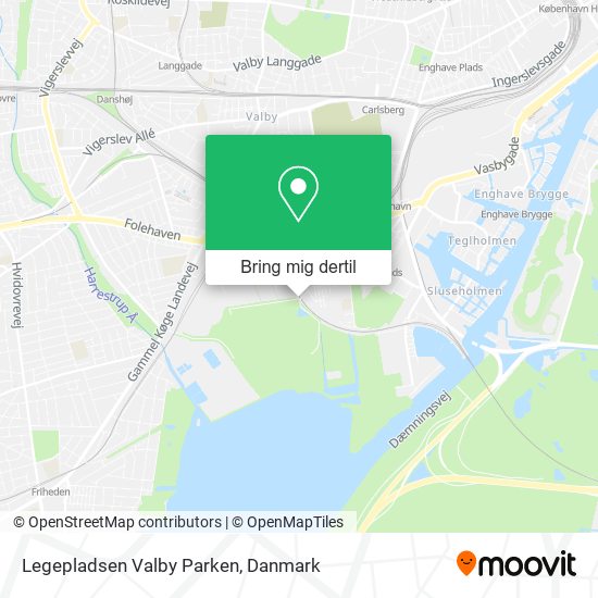 Legepladsen Valby Parken kort