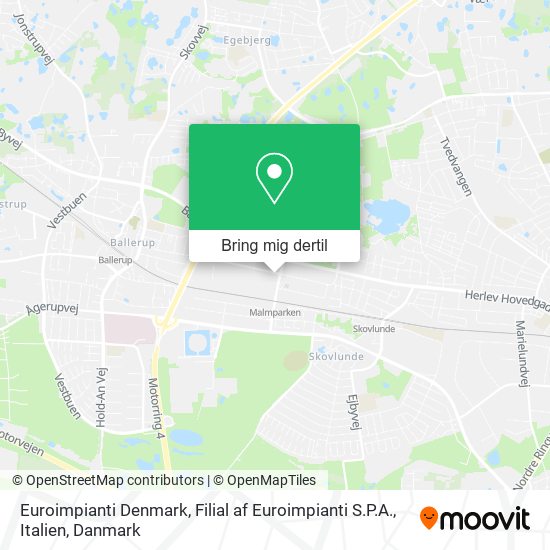 Euroimpianti Denmark, Filial af Euroimpianti S.P.A., Italien kort
