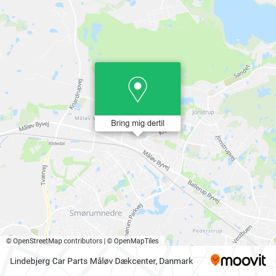 Lindebjerg Car Parts Måløv Dækcenter kort