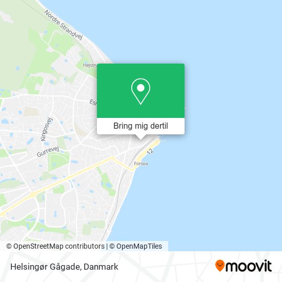 Helsingør Gågade kort