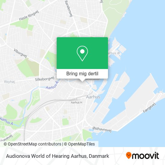 Audionova World of Hearing Aarhus kort