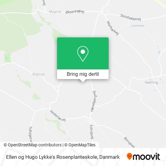 Ellen og Hugo Lykke's Rosenplanteskole kort