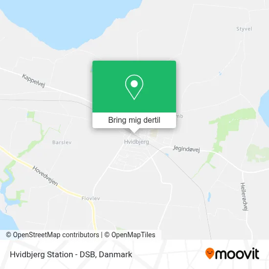 Hvidbjerg Station - DSB kort