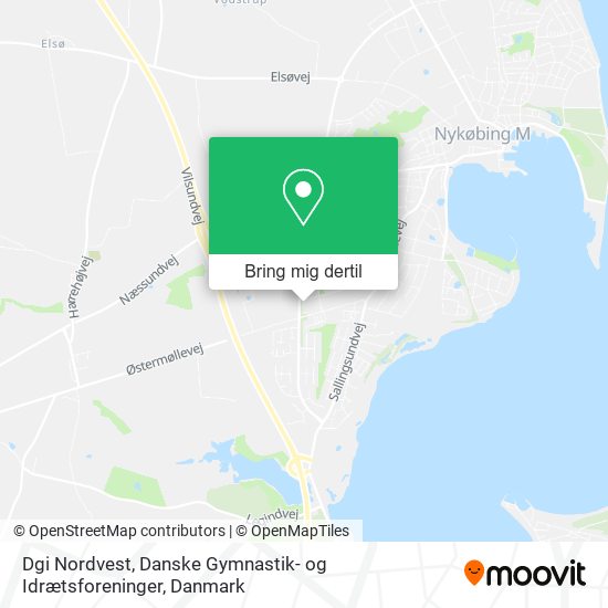 Dgi Nordvest, Danske Gymnastik- og Idrætsforeninger kort