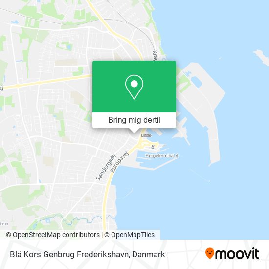 Blå Kors Genbrug Frederikshavn kort