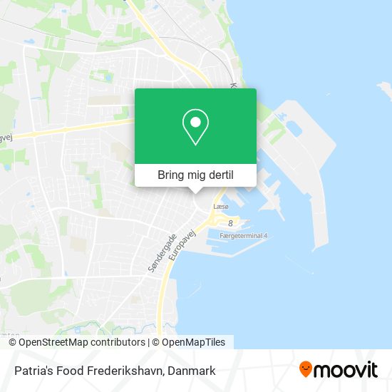 Patria's Food Frederikshavn kort