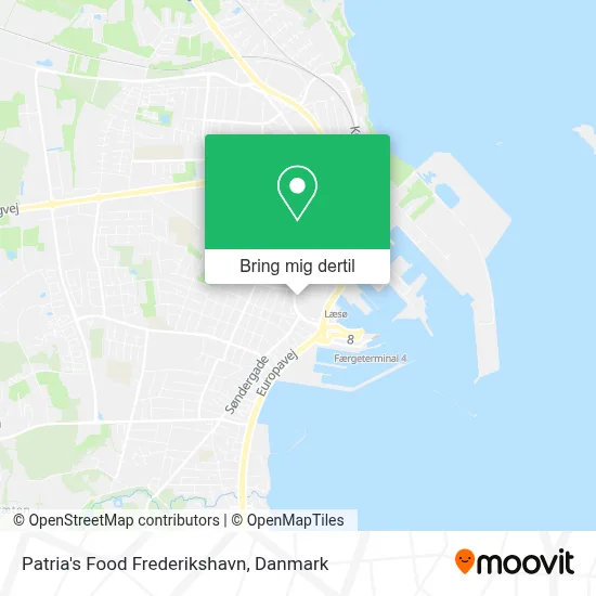 Patria's Food Frederikshavn kort