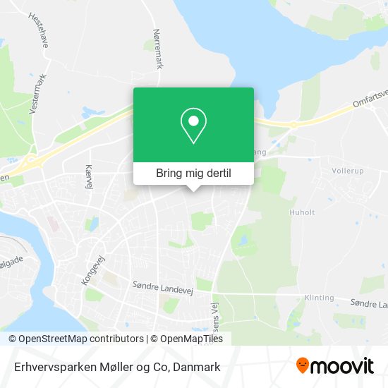 Erhvervsparken Møller og Co kort