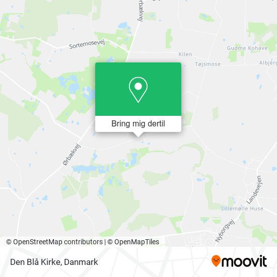 Den Blå Kirke kort