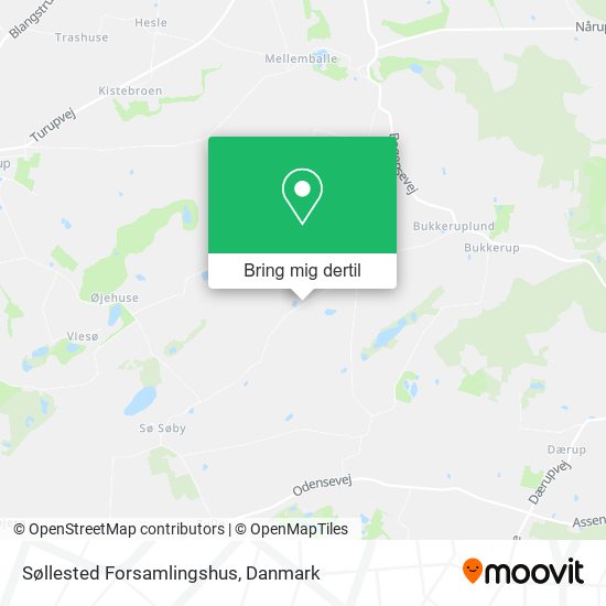 Søllested Forsamlingshus kort