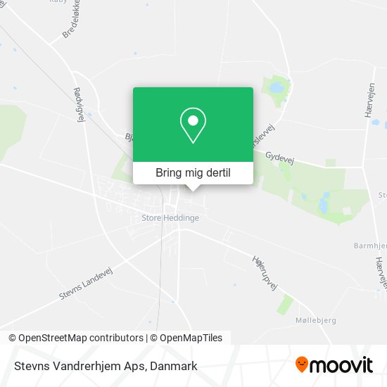 Stevns Vandrerhjem Aps kort