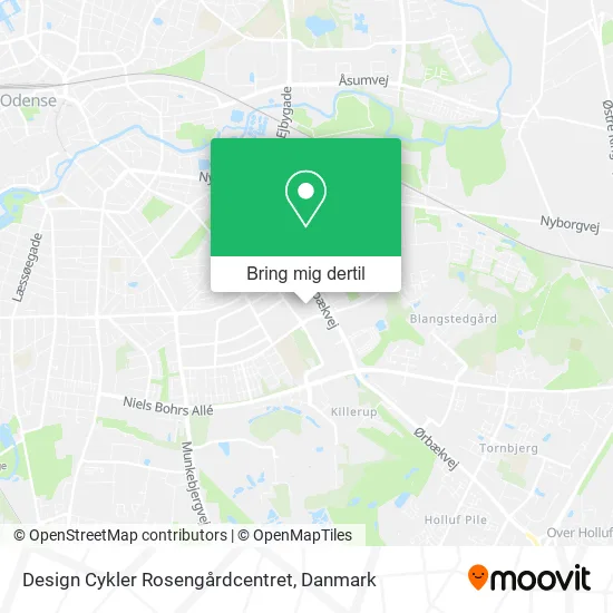 Design Cykler Rosengårdcentret kort