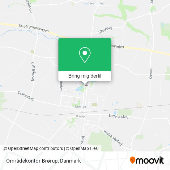 Områdekontor Brørup kort