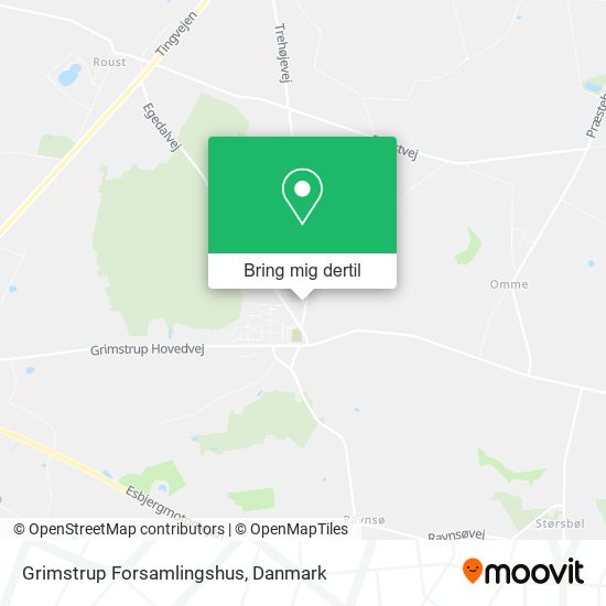Grimstrup Forsamlingshus kort
