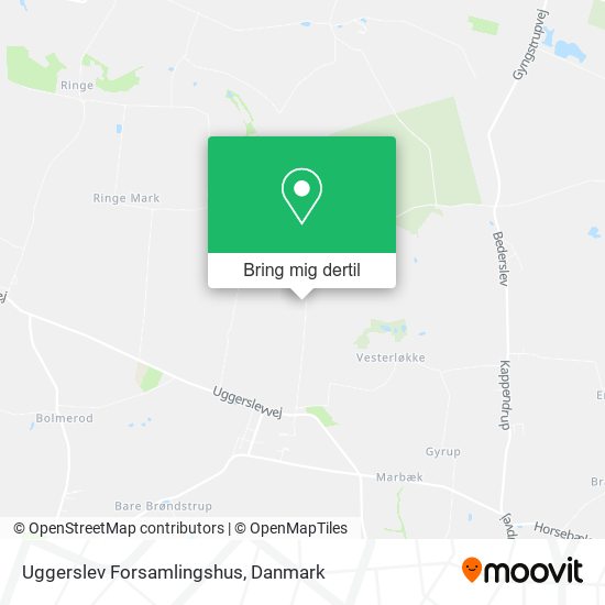 Uggerslev Forsamlingshus kort