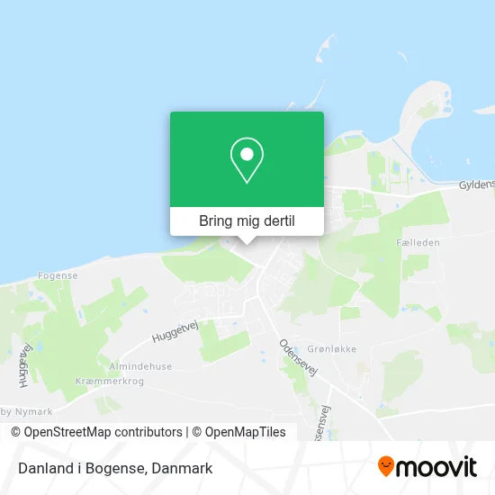 Danland i Bogense kort