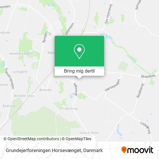 Grundejerforeningen Horsevænget kort