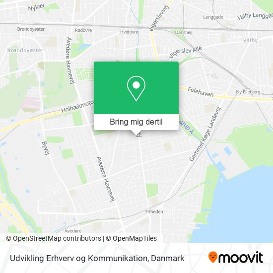 Udvikling Erhverv og Kommunikation kort