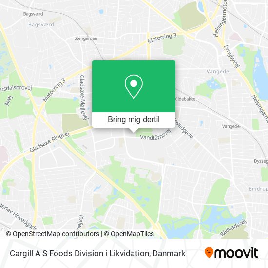 Cargill A S Foods Division i Likvidation kort