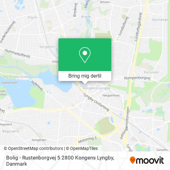 Bolig - Rustenborgvej 5 2800 Kongens Lyngby kort