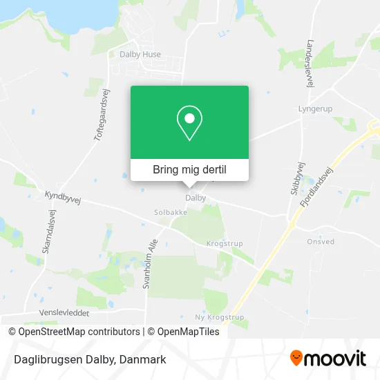Daglibrugsen Dalby kort