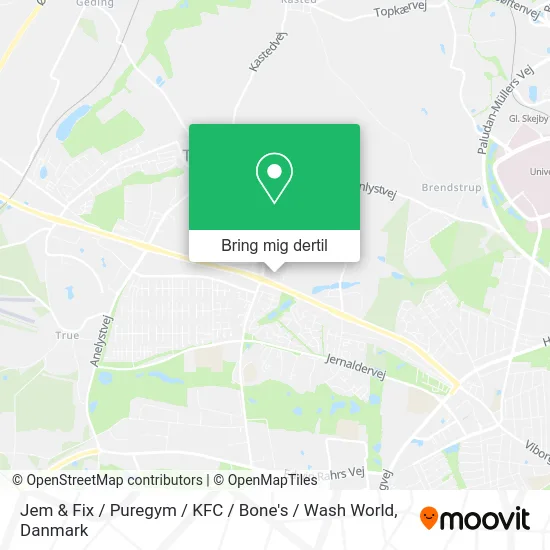 Jem & Fix / Puregym / KFC / Bone's / Wash World kort