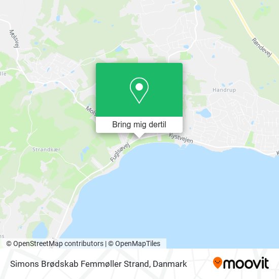 Simons Brødskab Femmøller Strand kort