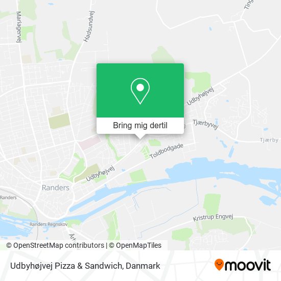 Udbyhøjvej Pizza & Sandwich kort