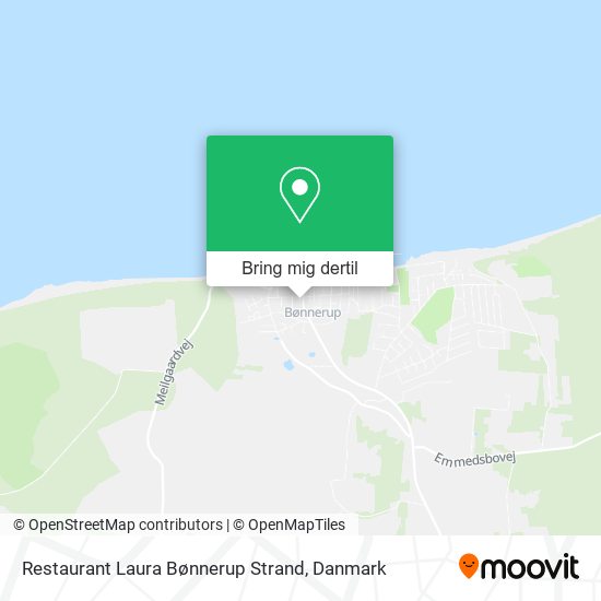 Restaurant Laura Bønnerup Strand kort