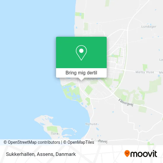 Sukkerhallen, Assens kort