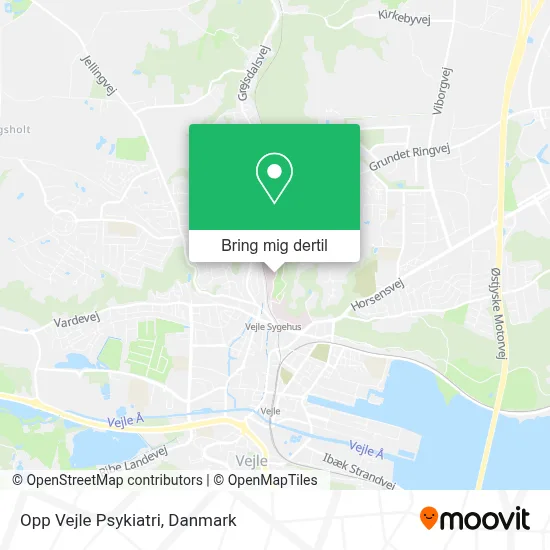 Opp Vejle Psykiatri kort