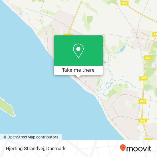 Hjerting Strandvej kort