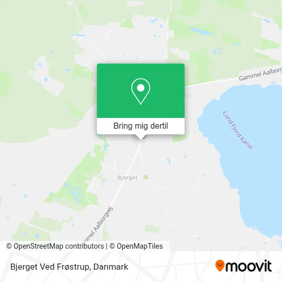 Bjerget Ved Frøstrup kort
