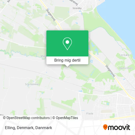 Elling, Denmark kort