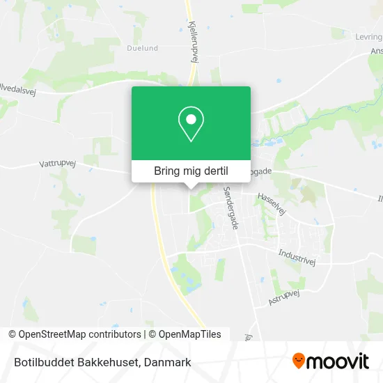 Botilbuddet Bakkehuset kort