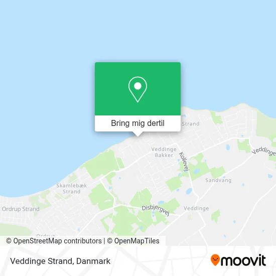 Veddinge Strand kort