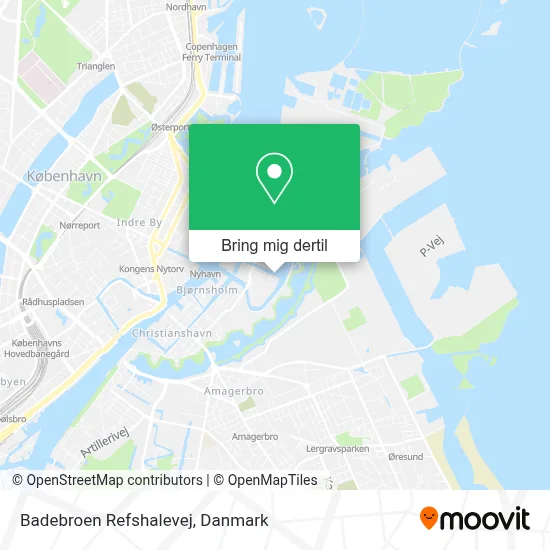 Badebroen Refshalevej kort