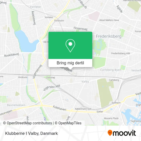 Klubberne I Valby kort