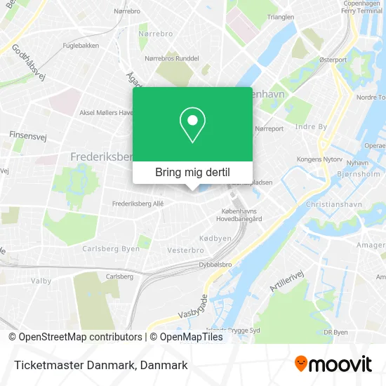 Ticketmaster Danmark kort
