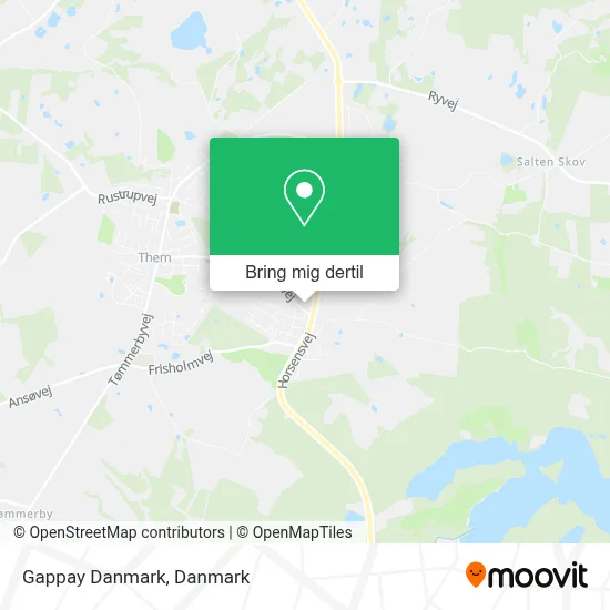 Gappay Danmark kort