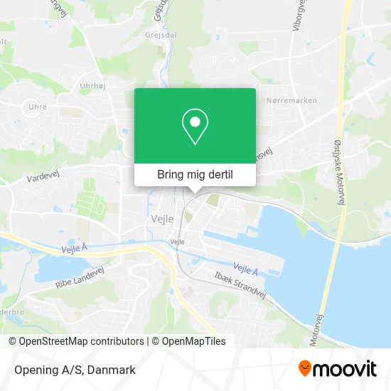 Opening A/S kort