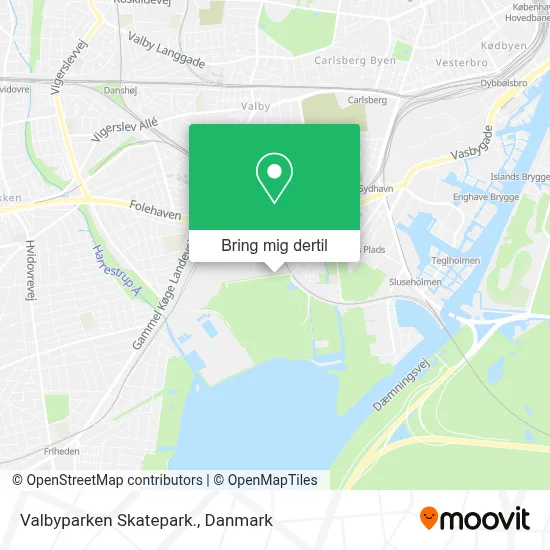 Valbyparken Skatepark. kort